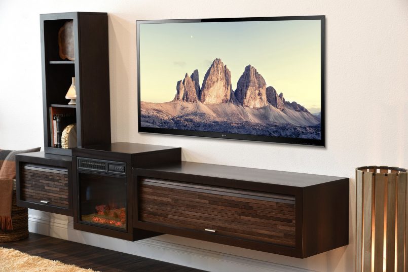 entertainment center with fireplace walmart and speakers costco 805x537