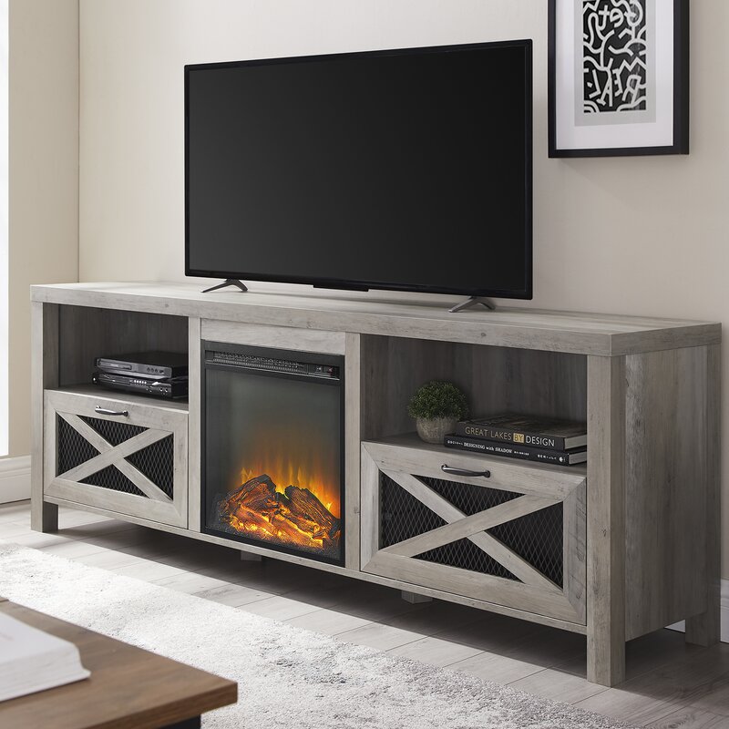 Tv Over Fireplace where to Put Components Inspirational Tansey Tv Stand for Tvs Up to 70" with Electric Fireplace