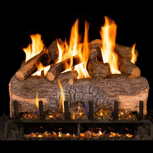 Vented Fireplace Logs Beautiful Peterson Real Frye 30 Inch Mountain Crest Oak Gas Logs In