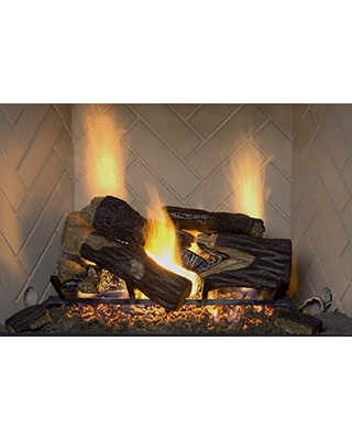 sure heat bro24dbrnl 60 vented gas fireplace logs 24 charred oak