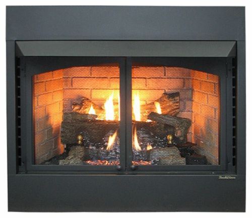 Ventless Gas Fireplace with Mantel Awesome Details About Buck Stove 36" Vf Zero Clearance Gas Fireplace W Pine Logs Lp
