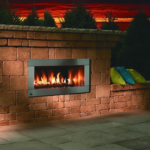 Firegear OD 42 Outdoor Ventless Fireplace firegear outdoor linear fireplace with 4 faceplate od42 4 n 30