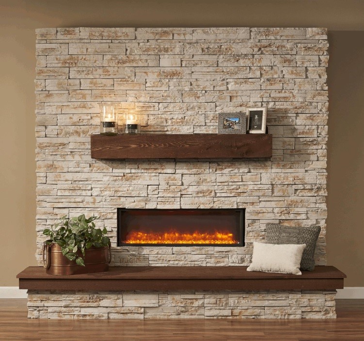 Bright and open fireplace