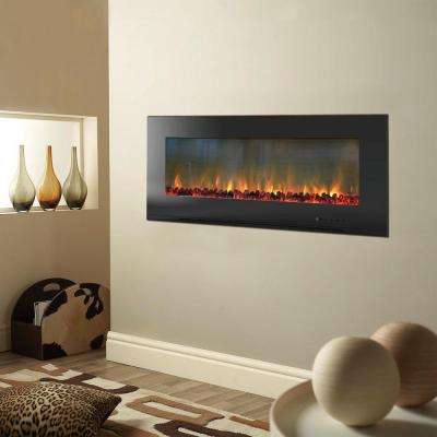 Wall Hung Electric Fireplace Beautiful Metropolitan 56 In Wall Mount Electic Fireplace In Black