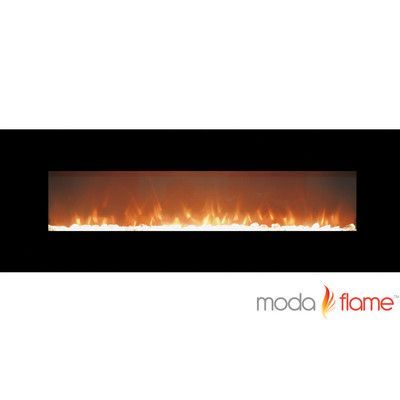 Wall Insert Fireplace New Moda Flame Skyline Crystal Linear Wall Mounted Electric