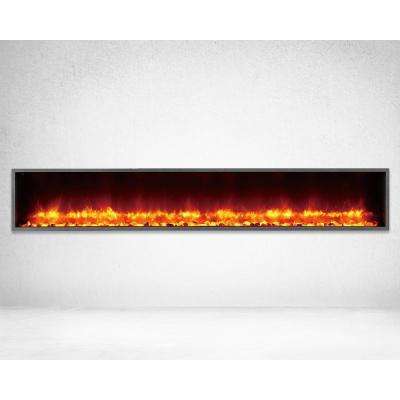 Wall Mount Electric Fireplace Elegant 79 In Built In Led Electric Fireplace In Black Matt