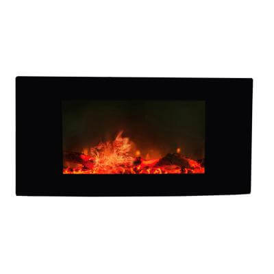 Wall Mount Electric Fireplace Reviews New Luxo Edith Wall Mounted 50 Inch Electric Fireplace Black
