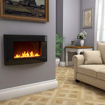 Wall Mounted Electric Fireplace Reviews Lovely Bon Wall Mounted Electric Fireplace Glass Heater Fire with Remote Control Living Room W659 X D140 X H520 Mm