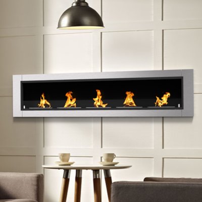 Wall Mounted Fireplace Ethanol Luxury orren Ellis Fernande Ventless Recessed Wall Mounted Bio