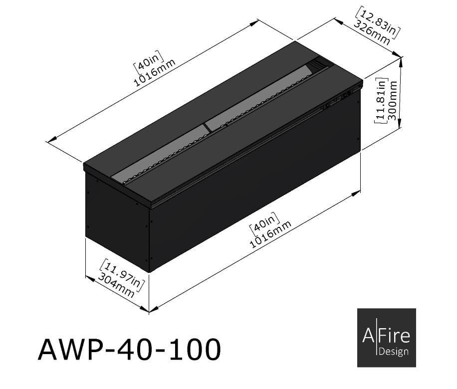 Water Vapor Fireplace with Adjustable Colored Flames AFIRE b368dbe1755d9649fcc3eb87e21f39de