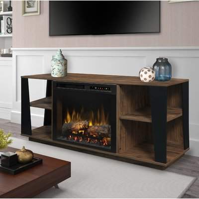 Millwood Pines Lewter TV Stand for TVs up to 55" Electric Fireplace Millwood Pines