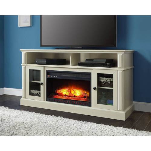 whalen white electric fireplace tv stand