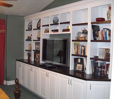 White Entertainment Center with granite top and brown accent 64b70db2dd933e2ed0b ce18cce5