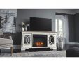 White Entertainment Centers with Fireplace Elegant ashley Furniture Signature Design Realyn Extra Tv Stand with Fireplace Option Farmhouse Chipped White