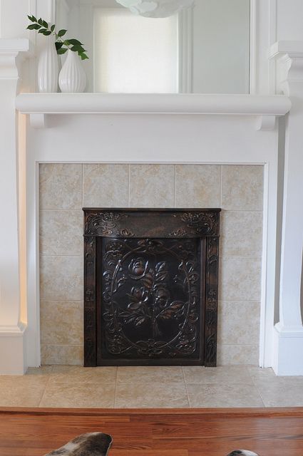 White Painted Fireplace Lovely Painting Tile 1 Clean Tile 2 Blue Tape 3 4in Foam Roller