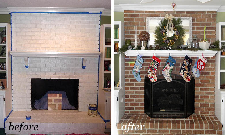 Colors To Paint Brick Fireplaces beforeandafterbrick