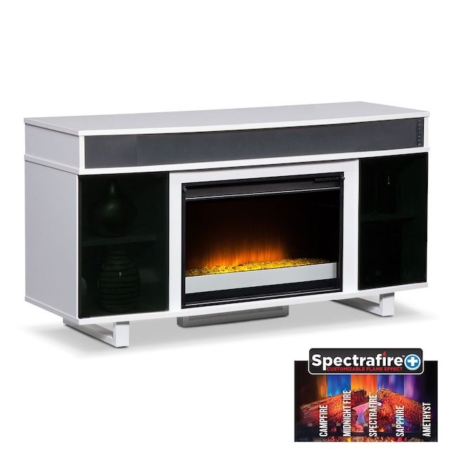 White Tv Console with Fireplace Awesome Entertainment Furniture Pacer 56" Contemporary Fireplace