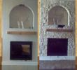 Whitewash Stone Fireplace Best Of White Austin Stone On An Electric Fireplace before and