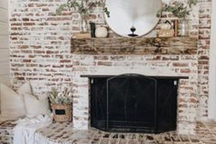 Whitewashed Fireplace Fresh Gorgeous Small Fireplace Makeover Ideas 43