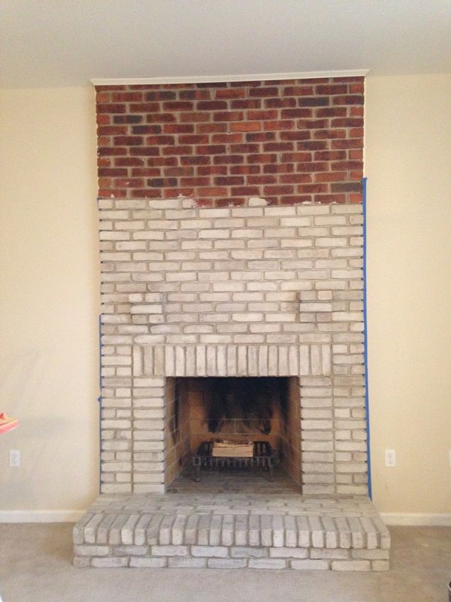 Whitewashing Brick Fireplace Surround Elegant Loves the Find How to Whitewash Brick Family Room