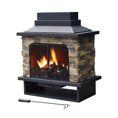 Wood Burning Outdoor Fireplace Inspirational Sunjoy Amherst 35 In Wood Burning Outdoor Fireplace L