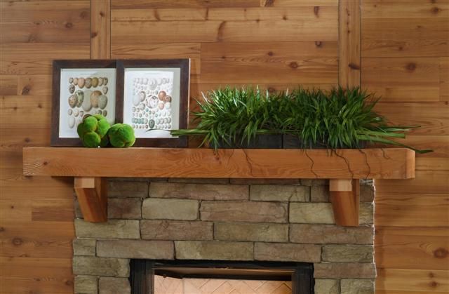 Wood Fireplace Mantels Shelves New Rustic Western Red Cedar Shelf 48 60 72" Standard Lengths