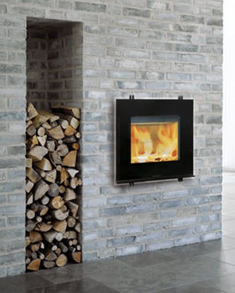Wood Fireplace Screen Beautiful Contemporary Built In Wood Burning Stove I Love the