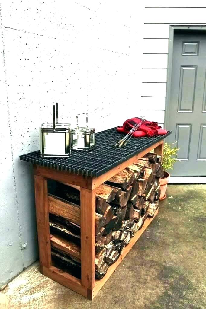 firewood rack cover wood holder outdoor ideas an counter with storage space indoor landmann racks lowes fi
