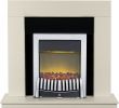 Wood Panel Fireplace Best Of Adam Malmo Fireplace In Cream and Black Cream with Elise Electric Fire In Chrome 39 Inch