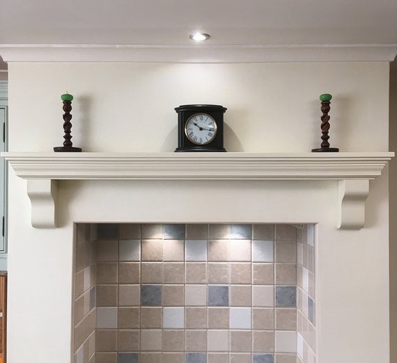 Mantle Fireplace Shelf Over Mantel Floating Piece Victorian Style Solid Pine Wood Kitchen Oven Wall il 570xN mnyj