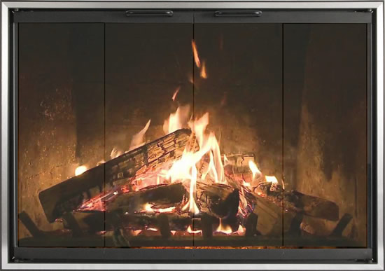 Home Fireplace Glass Doors Stock Zero Clearance Z Decor FMI Thermo Rite Z Decor Stock Zero Clearance Door FMI FM81A Thermo Rite Z Decor Black Frame Stainless Steel Insert 6uif c5