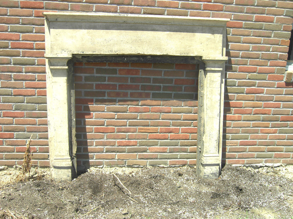 Antique Fireplace Mantel 1800 s Heart Pine Vitorian Cream