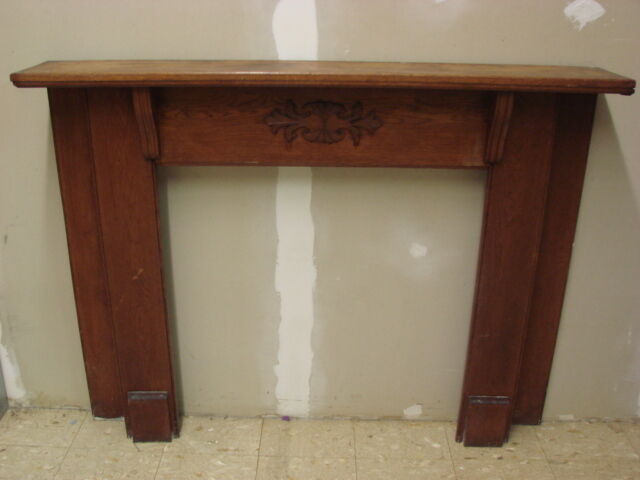 ANTIQUE LATE 1800 S SALVAGED ORNATE FIREPLACE HALF MANTEL