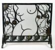 1920s Fireplace Luxury Art Nouveau 1920s Gorgeous “nude Female ” Iron Fireplace