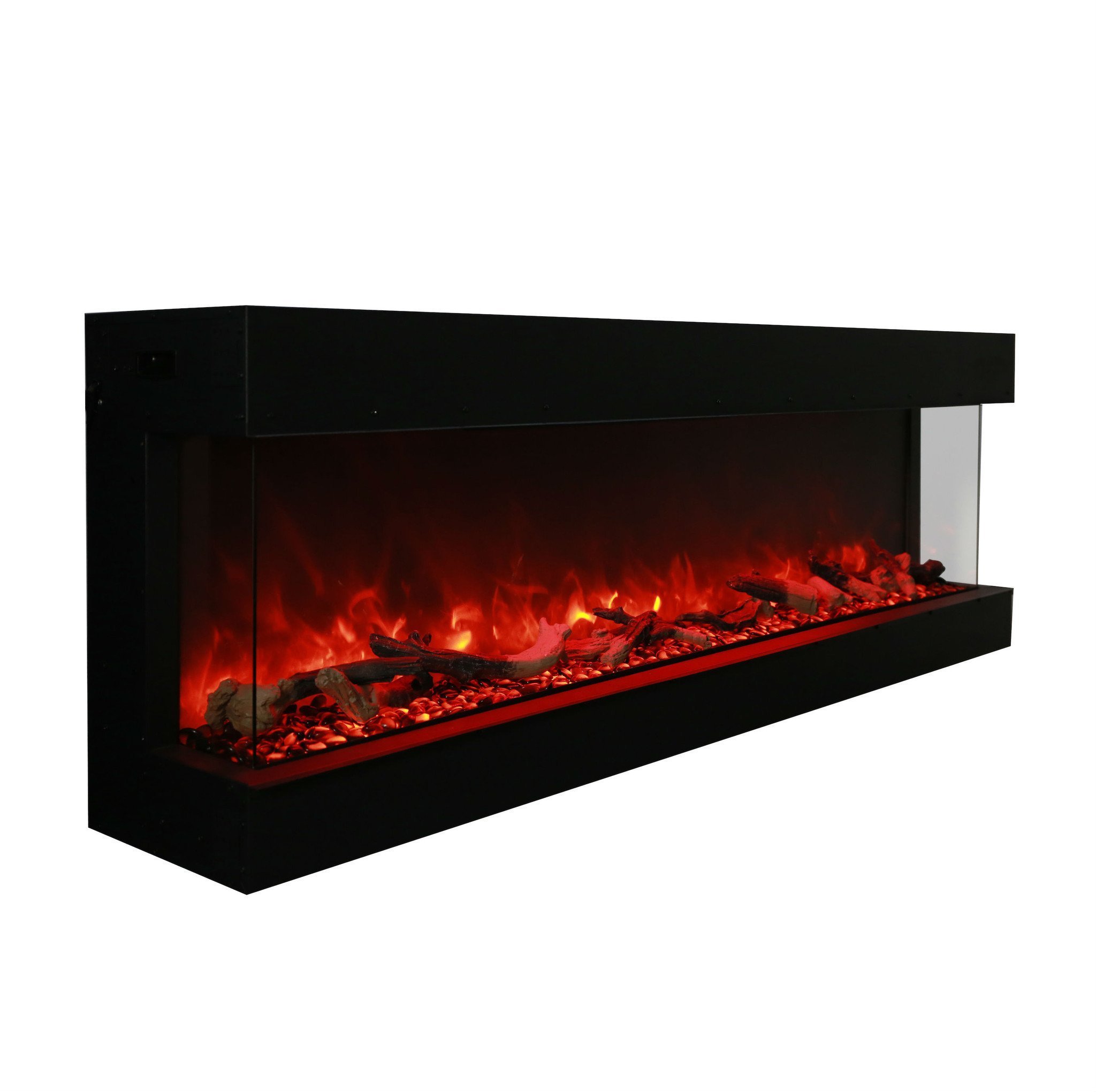 electric fireplace amantii 72 3 sided indoor outdoor electric fireplace 72 tru view xl 1 2048x