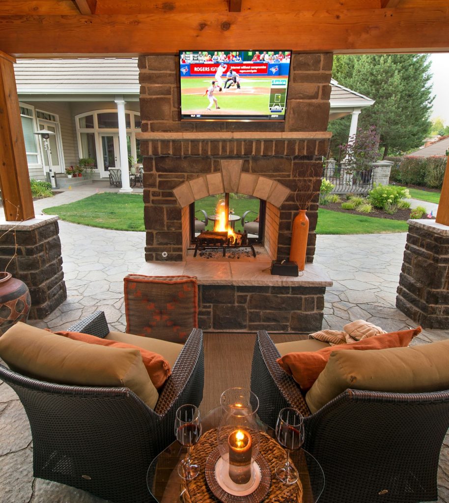 2 Sided Fireplace New 9 Two Sided Outdoor Fireplace Ideas