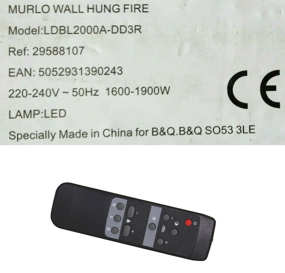 220 Volt Electric Fireplace Luxury B&q Blyss Murlo & Carolina Black Led Electric Fire New Remote Control Unit