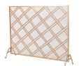 3 Panel Fireplace Screens Inspirational Gdf Studio Jalama Single Panel Iron Fireplace Screen Copper