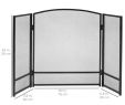 3 Panel Fireplace Screens New Amazon Black 3 Panel Folding Steel Fireplace Mesh