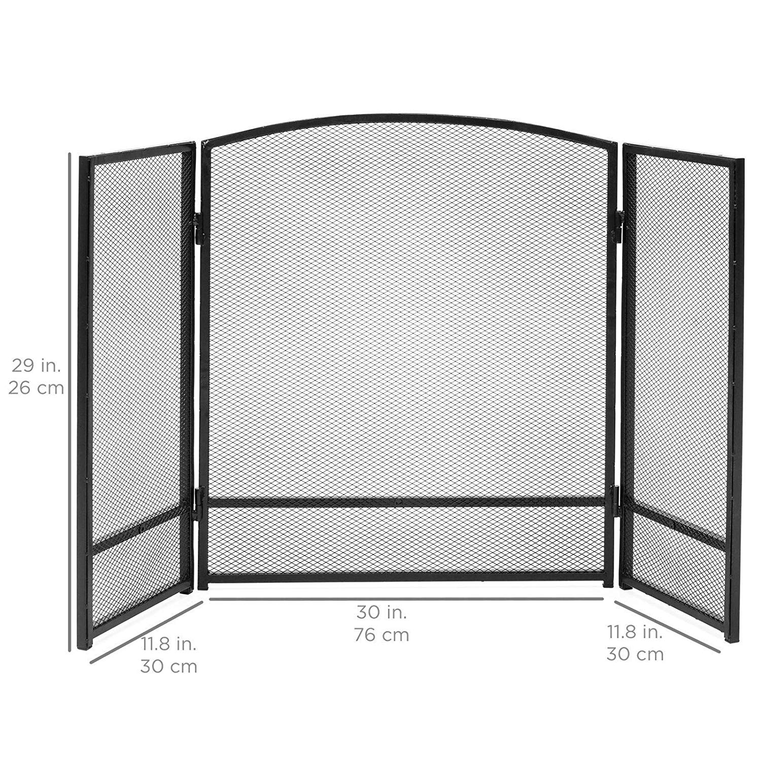 3 Panel Fireplace Screens New Amazon Black 3 Panel Folding Steel Fireplace Mesh