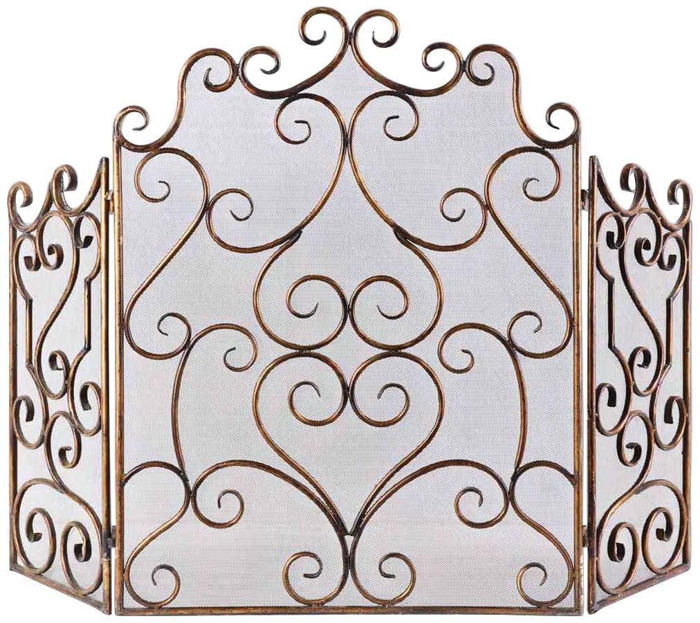 3 Panel Fireplace Screens New Uttermost Kora Fireplace Screen Gold