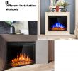 36 Inch Fireplace Insert New Goflame 36 750w 1500w Fireplace Heater Electric Embedded Insert Timer Flame Remote