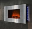 40 Electric Fireplace Fresh 36" Wall Mount Stainless Steel Electric Fireplace