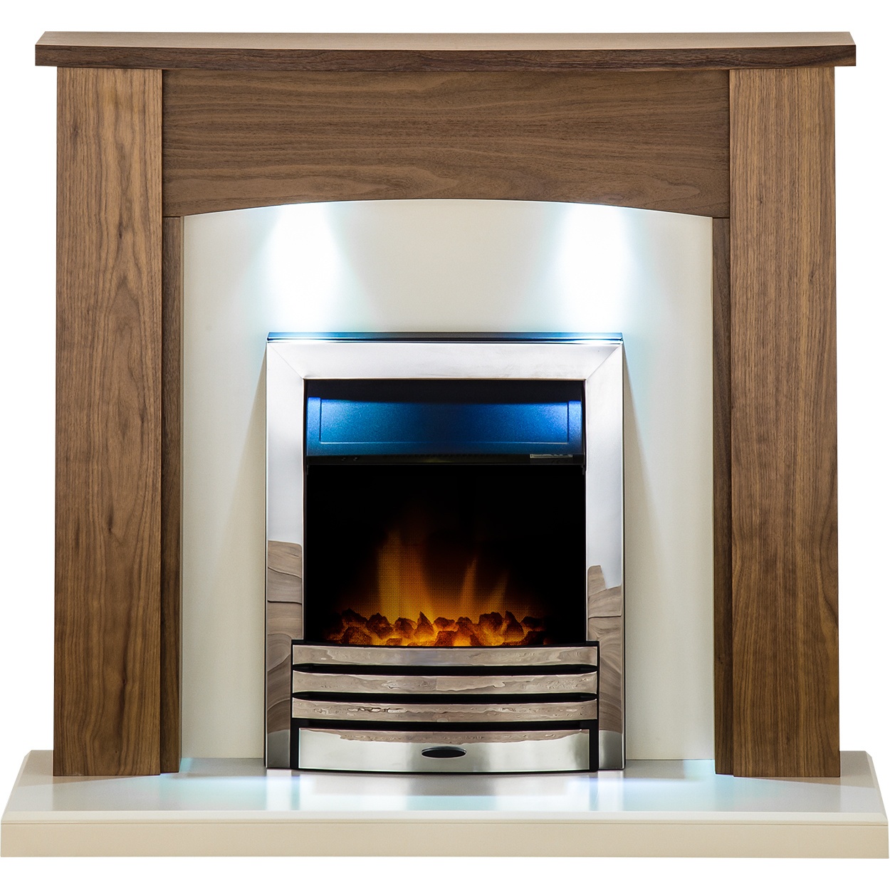40 Electric Fireplace Luxury Details About Adam Fireplace Suite Walnut & Eclipse Electric Fire Chrome and Downlights 48"