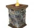 42 Inch Gas Fireplace Insert Elegant Sunnydaze Propane Fire Pit Column Outdoor Gas Firepit for Outside Patio & Deck with Cast Rock Design Lava Rocks Waterproof Cover and Steel