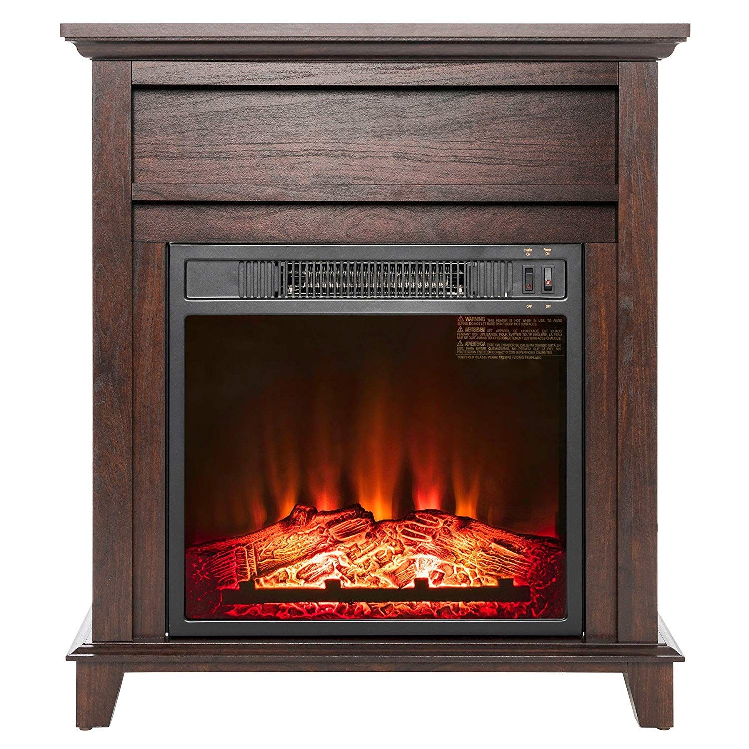 42 Inch Gas Fireplace Insert Inspirational Amazon Akdy 27" Brown Wood Finish Insert Freestanding