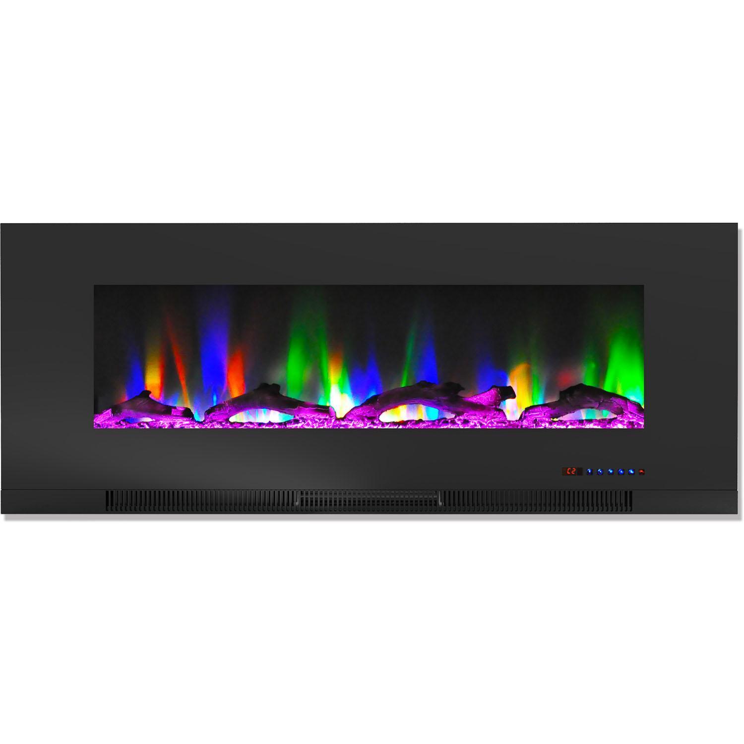 50 Inch Fireplace New Cambridge Cam50wmef 2blk 50 In Wall Mount Electric Fireplace Black
