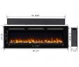 50 Inch Recessed Electric Fireplace Best Of 60" Alice In Wall Recessed Electric Fireplace 1500w Black