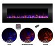 50 Inch Recessed Electric Fireplace Unique Electric Fireplace Wall Mount Color Changing Led No Heat