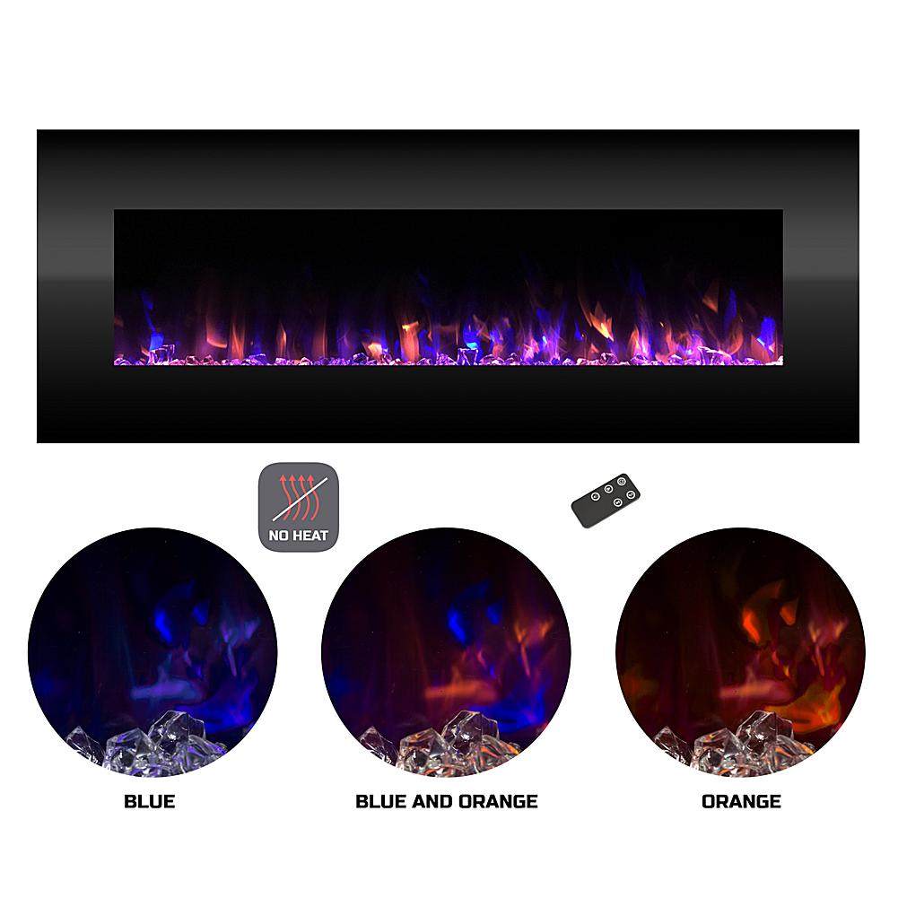 50 Inch Recessed Electric Fireplace Unique Electric Fireplace Wall Mount Color Changing Led No Heat